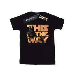 Star Wars Mens The Mandalorian The Way Poster Text T-Shirt - XXL, Black