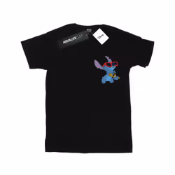 Disney Mens Lilo And Stitch Guitar T-Shirt - L, Black