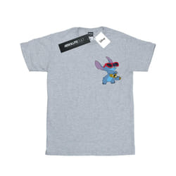 Disney Mens Lilo And Stitch Guitar T-Shirt - XXL, Sports Grey