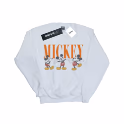 Disney Mens Mickey Mouse Poses Sweatshirt - M, White