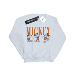 Disney Mens Mickey Mouse Poses Sweatshirt - L, White