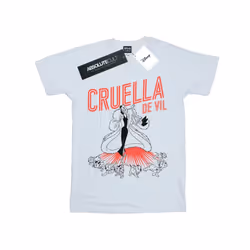 Disney Mens Cruella De Vil Dalmatians T-Shirt - XXL, White