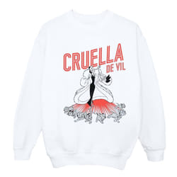 Disney Womens/Ladies Cruella De Vil Dalmatians Sweatshirt - L, White