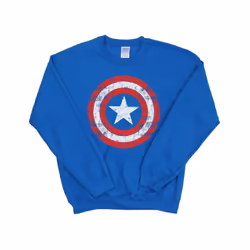 Marvel Womens/Ladies Avengers Captain America Scratched Shield Sweatshirt
