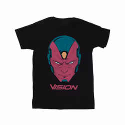 Marvel Boys Avengers Vision Head T-Shirt - 7-8 Years, Black