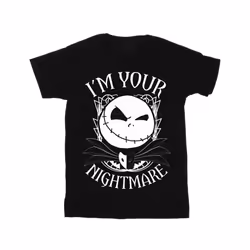 Disney Mens Nightmare Before Christmas Nightmare T-Shirt - S, Black