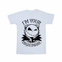 Disney Mens Nightmare Before Christmas Nightmare T-Shirt - XL, White