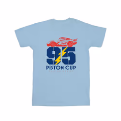 Disney Mens Cars Piston Cup 95 T-Shirt - XXL, Baby Blue