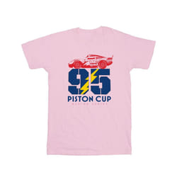 Disney Mens Cars Piston Cup 95 T-Shirt - S, Baby Pink