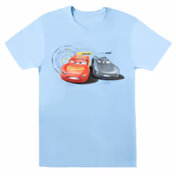 Disney Mens Cars Lightning Vs Storm T-Shirt - S, Baby Blue