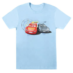 Disney Mens Cars Lightning Vs Storm T-Shirt - S, Baby Blue