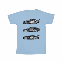 Disney Mens Cars Text Racers T-Shirt - S, Baby Blue
