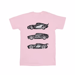 Disney Boys Cars Text Racers T-Shirt - 3-4 Years, Baby Pink