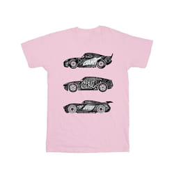 Disney Boys Cars Text Racers T-Shirt - 3-4 Years, Baby Pink
