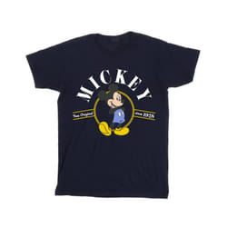 Disney Mens Mickey Mouse True Original T-Shirt - L, Navy Blue