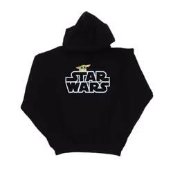 Star Wars Boys The Mandalorian The Child Logo Hoodie - 9-11 Years, Black