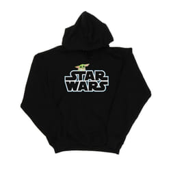 Star Wars Boys The Mandalorian The Child Logo Hoodie - 9-11 Years, Black