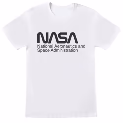 NASA Boys Logo One Tone T-Shirt - 7-8 Years, White