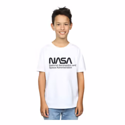 NASA Boys Logo One Tone T-Shirt - 7-8 Years, White