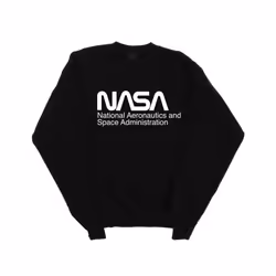 NASA Mens Logo One Tone Sweatshirt - XL, Black