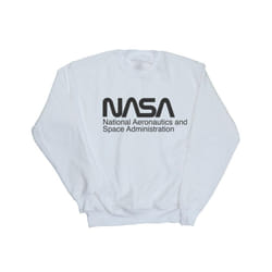 NASA Mens Logo One Tone Sweatshirt - S, White