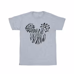 Disney Womens/Ladies Mickey Mouse Animal Cotton Boyfriend T-Shirt - S, Sports Grey