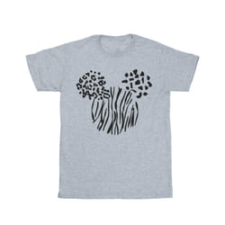 Disney Womens/Ladies Mickey Mouse Animal Cotton Boyfriend T-Shirt - S, Sports Grey