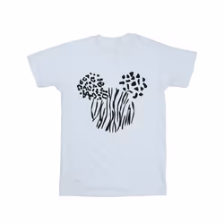 Disney Womens/Ladies Mickey Mouse Animal Cotton Boyfriend T-Shirt - M, White