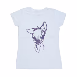 Disney Womens/Ladies Bambi Mood Cotton T-Shirt - XL, White