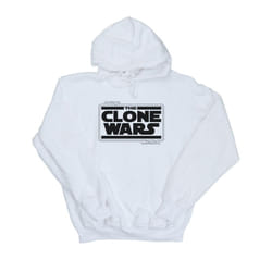 Star Wars Womens/Ladies Clone Wars Logo Hoodie - S, White