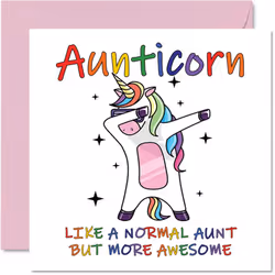 Auntie Birthday cards for Her - Aunticorn - Funny Aunty Birthday cards