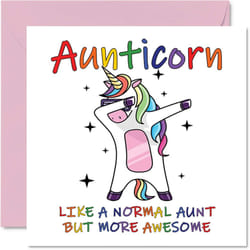 Auntie Birthday cards for Her - Aunticorn - Funny Aunty Birthday cards