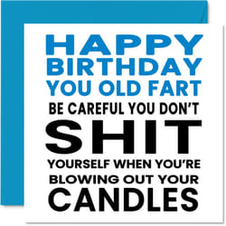 Stuff4 Funny Birthday cards for Dad - You Old Fart - Rude Happy Birthd