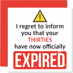 Stuff4 Funny 40th Birthday cards for Men Women - Your Thirties Have Ex
