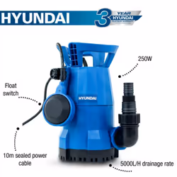 Hyundai HYSP250CW Electric Clean Water Submersible Water Pump Sub Pump 250W