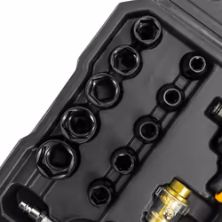 JCB Square Drive Air Impact Wrench with Socket Set, 1200Nm Working Torque