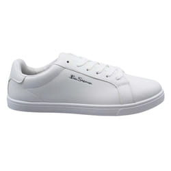 ) Ben Sherman Gino Synthetic Low Lace Up Mens Trainers BEN3422 White - 7 (Adults'