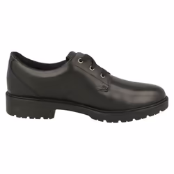 Girls Clarks Lace Up School Shoes Dempster Lace Y - Black, UK 3 Child