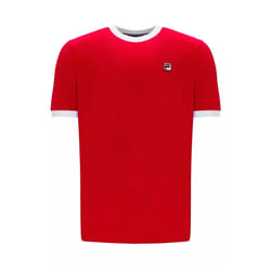 Fila Men's Cotton Crew Neck Classic Ringer T-Shirt - RED/WHITE, LARGE