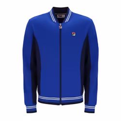 Fila Settanta Retro Baseball Track Top Jacket - BRIGHT BLUE/NAVY, SMALL
