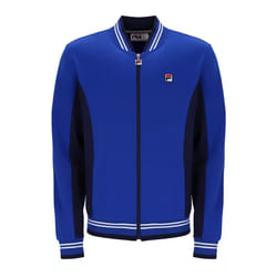 Fila Settanta Retro Baseball Track Top Jacket - BRIGHT BLUE/NAVY, SMALL