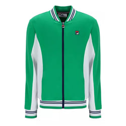 Fila Settanta Retro Baseball Track Top Jacket - JELLY BEAN/WHITE/NAVY, SMALL