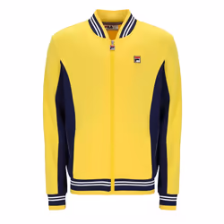 Fila Settanta Retro Baseball Track Top Jacket - HIGH VISIBILITY/NAVY/WHITE, SMALL