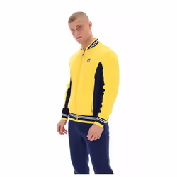 Fila Settanta Retro Baseball Track Top Jacket - HIGH VISIBILITY/NAVY/WHITE, SMALL