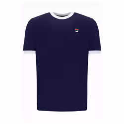 Fila Men's Cotton Crew Neck Classic Ringer T-Shirt - NAVY/GARDENIA , XXL