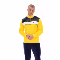 Fila Vintage Eccellent Funnel Neck TrackTop Jacket - HIGH VISIBILITY/NAVY/WHITE, SMALL