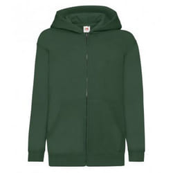 Fruit Of The Loom Childrens/Kids Hooded Sweatshirt - 12-13 Years, Bottle Green