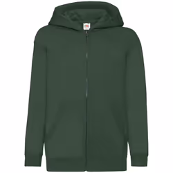 Fruit Of The Loom Childrens/Kids Hooded Sweatshirt - 12-13 Years, Bottle Green