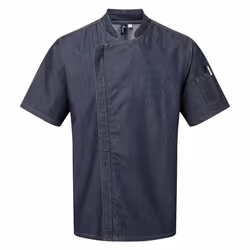 Premier Unisex Adult Short-Sleeved Chef Jacket - XL, Indigo Denim