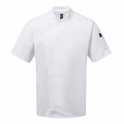 Premier Unisex Adult Short-Sleeved Chef Jacket - L, White